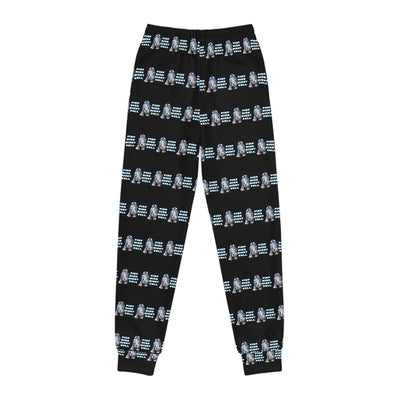 Kids jogging pants with Star Wars R2D2 and the saying "Don't peep me"