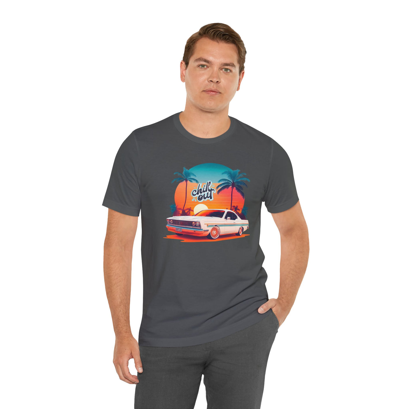 Chill Out Retro Car Tee - Unisex Jersey Short Sleeve Shirt