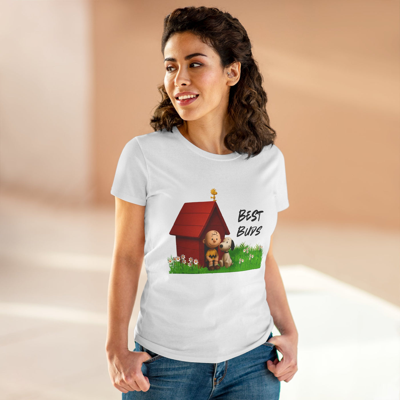 Best Buds  - Snoopy - Women's Cotton Tee