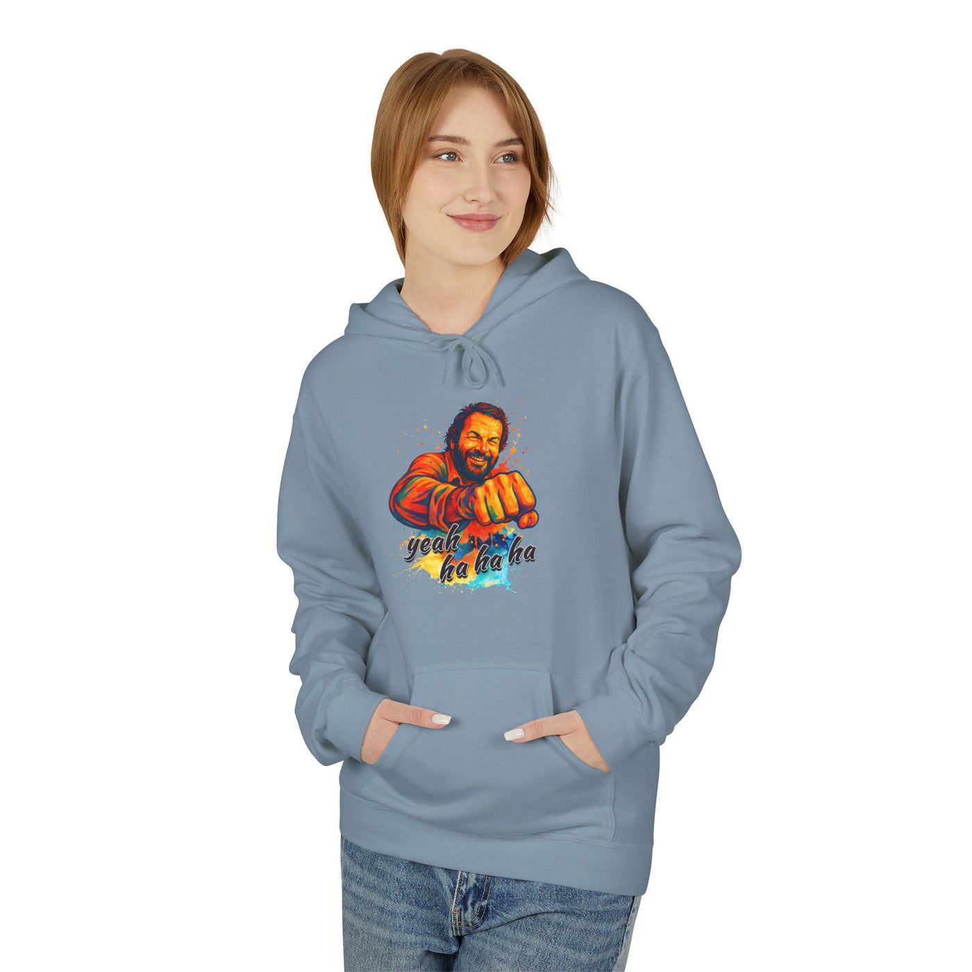 Bud Spencer Unisex Hoodie with 'Yeah Hahaha' Design