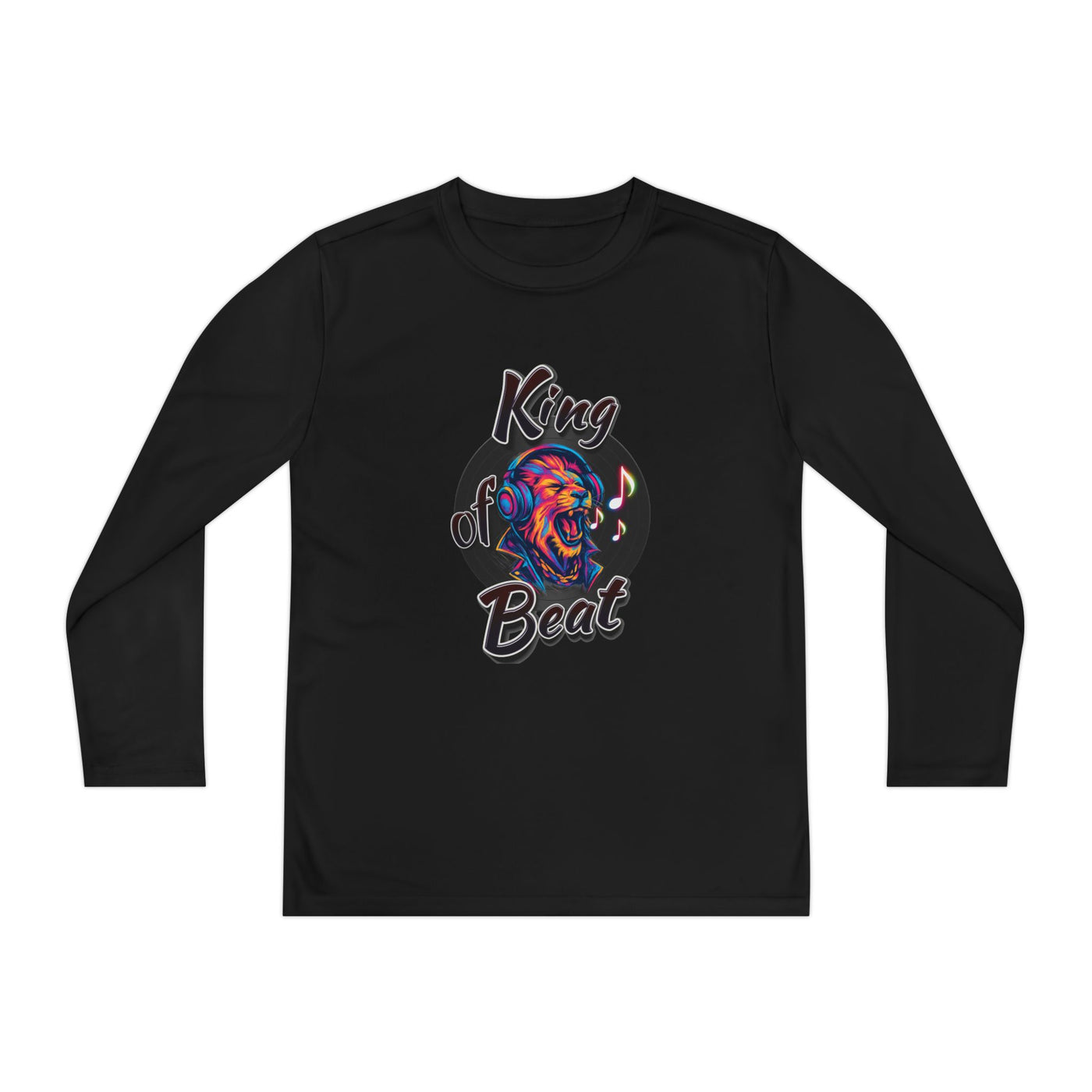 King of Beat Youth Long Sleeve Tee - Perfect for Young Musicians! 