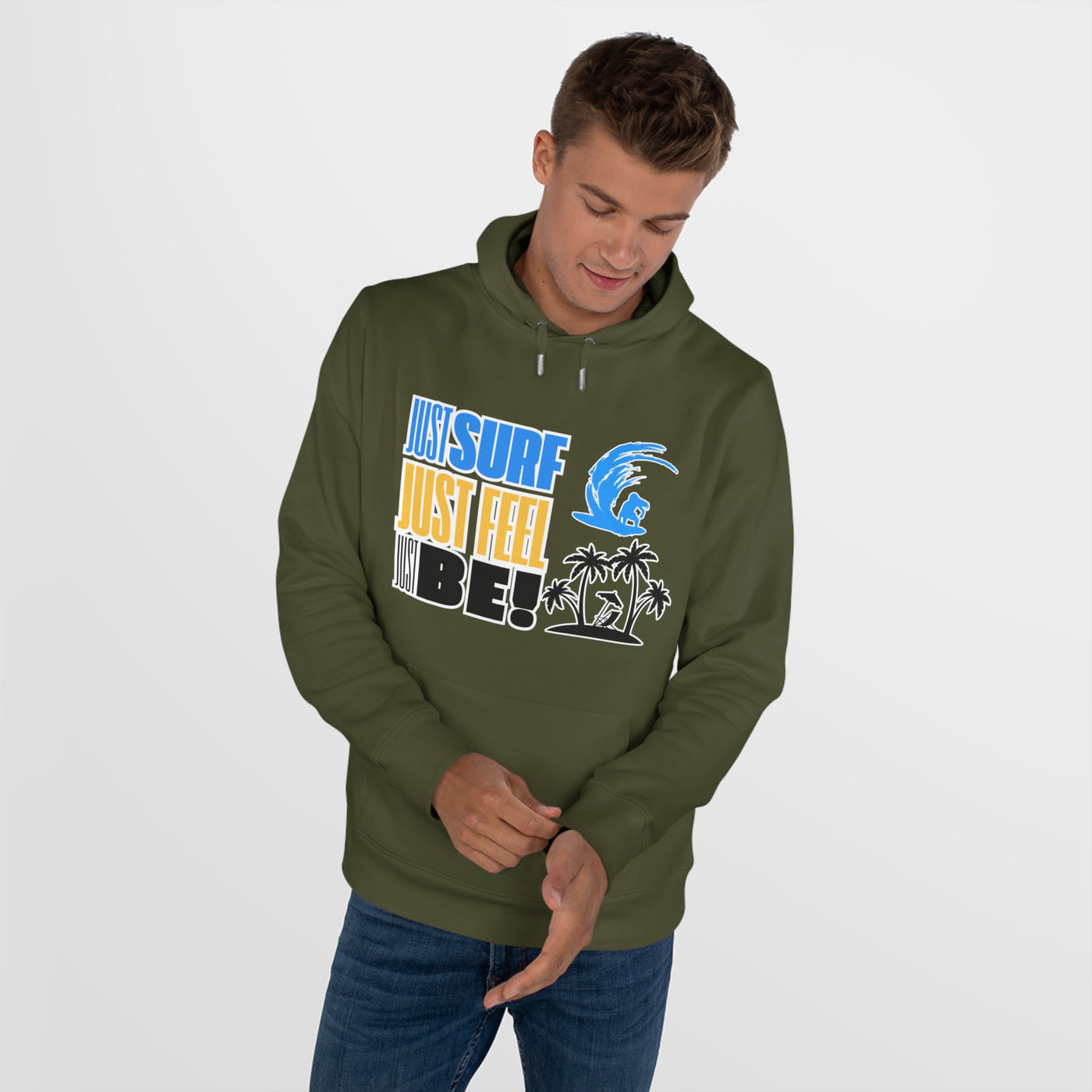 Just Surf Hooded Sweatshirt - Perfect for Beach Lovers and Surf Enthusiasts