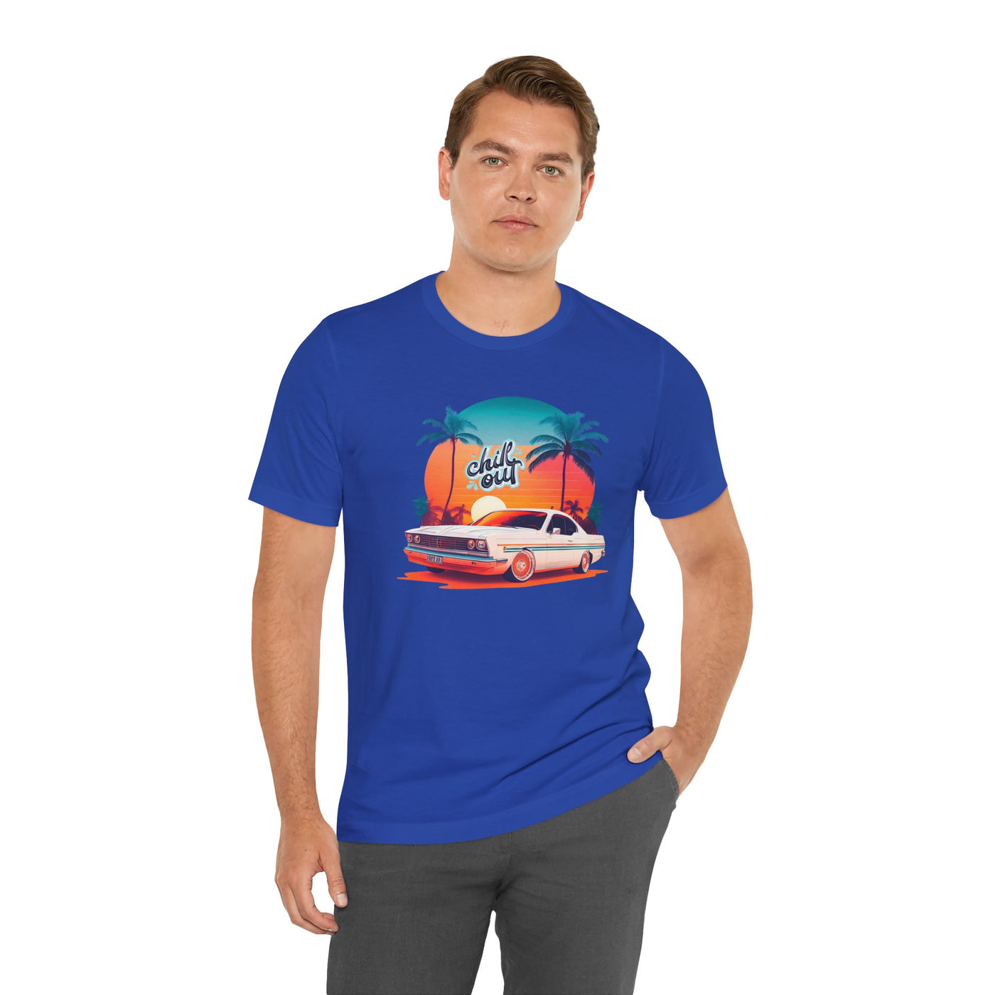 Chill Out Retro Car Tee - Unisex Jersey Short Sleeve Shirt
