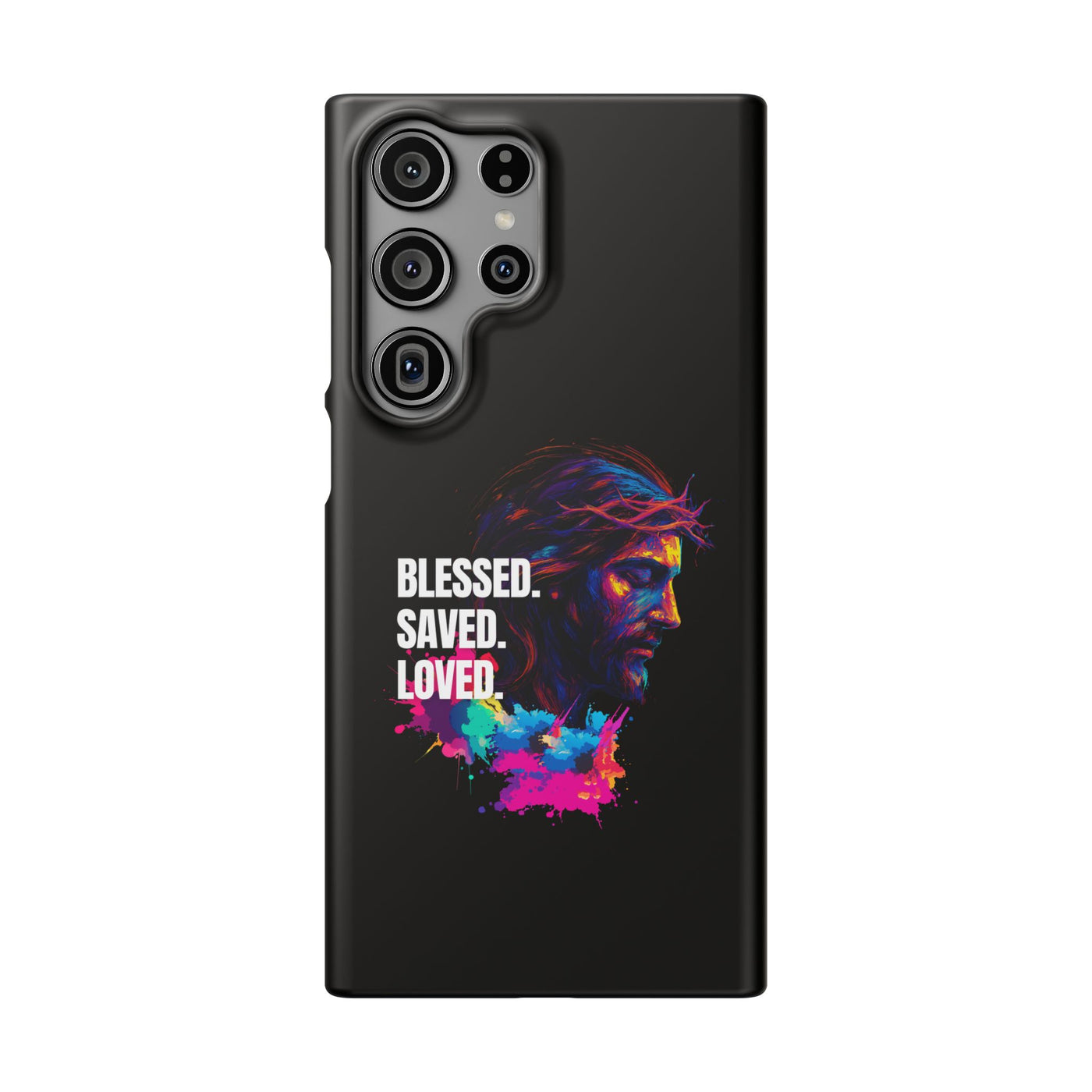 Blessed Saved loved - Snap Case - Jesus