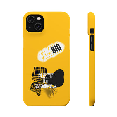 Handyhülle gelbe - Yellow Snap Case - 'Think BIG' for Motivated Individuals