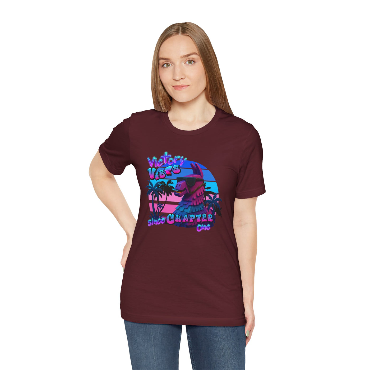 Retro Fortnite Vibe Unisex Short Sleeve Tee - 'Victory' Chapter One Graphic