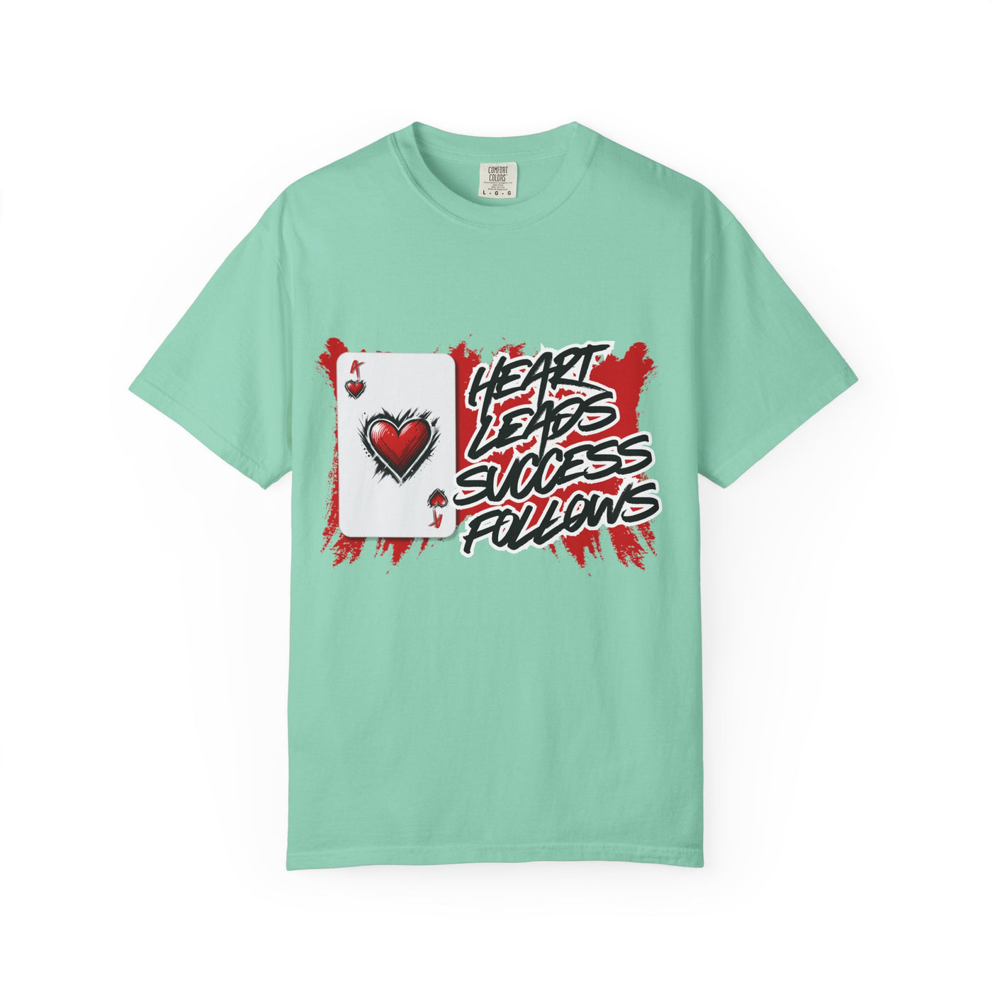 Heart Leads Success Unisex Heavy Cotton Tee | Graphic Tee | Casual Wear | Gift for Gamers | Inspirational Fashion | Streetwear
