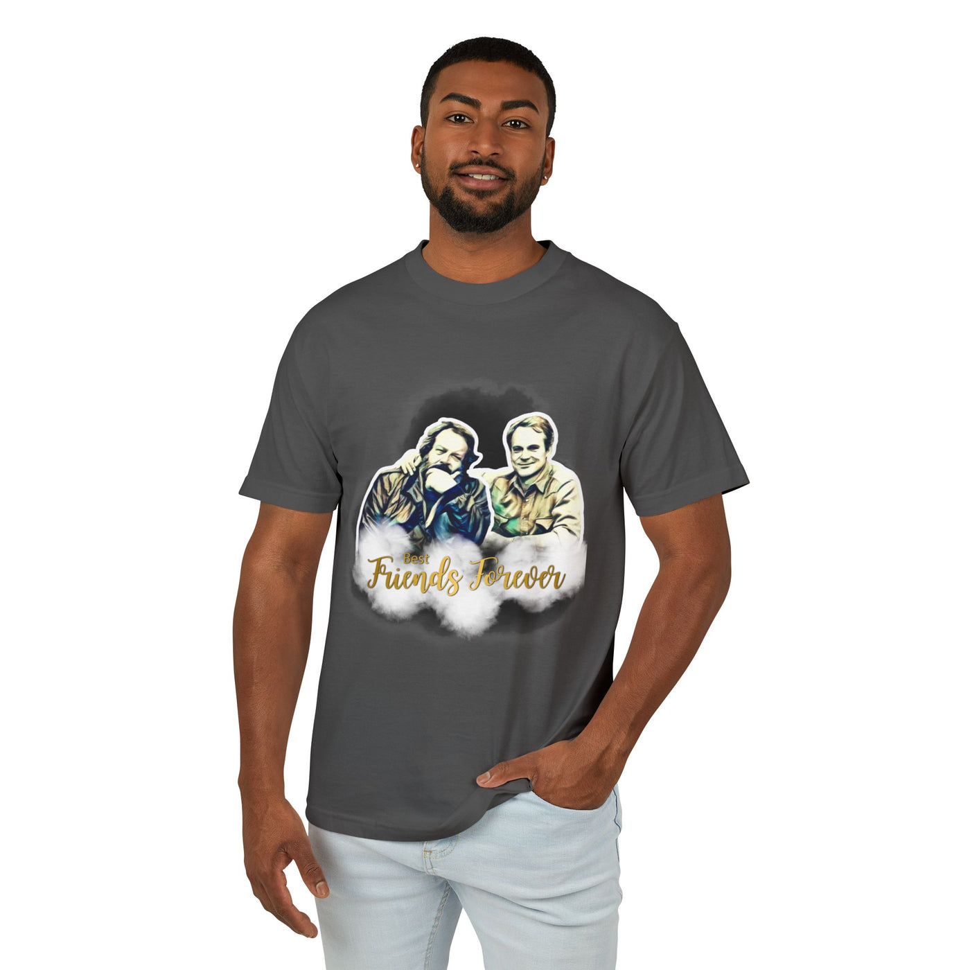 Friends Forever Bud Spencer Terence Hill Graphic Tee - Unisex Heavyweight Cotton T-Shirt