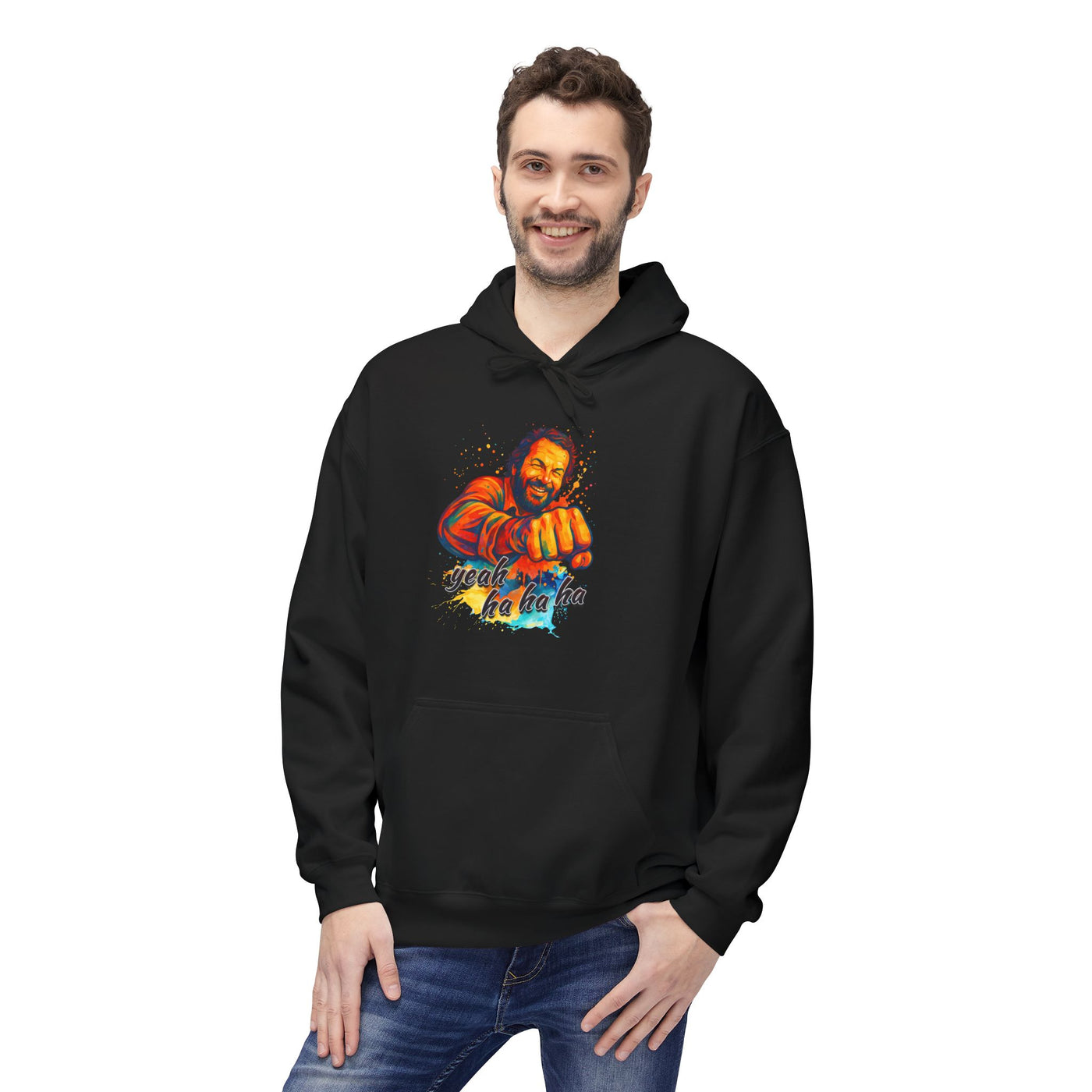 Bud Spencer Unisex Hoodie with 'Yeah Hahaha' Design