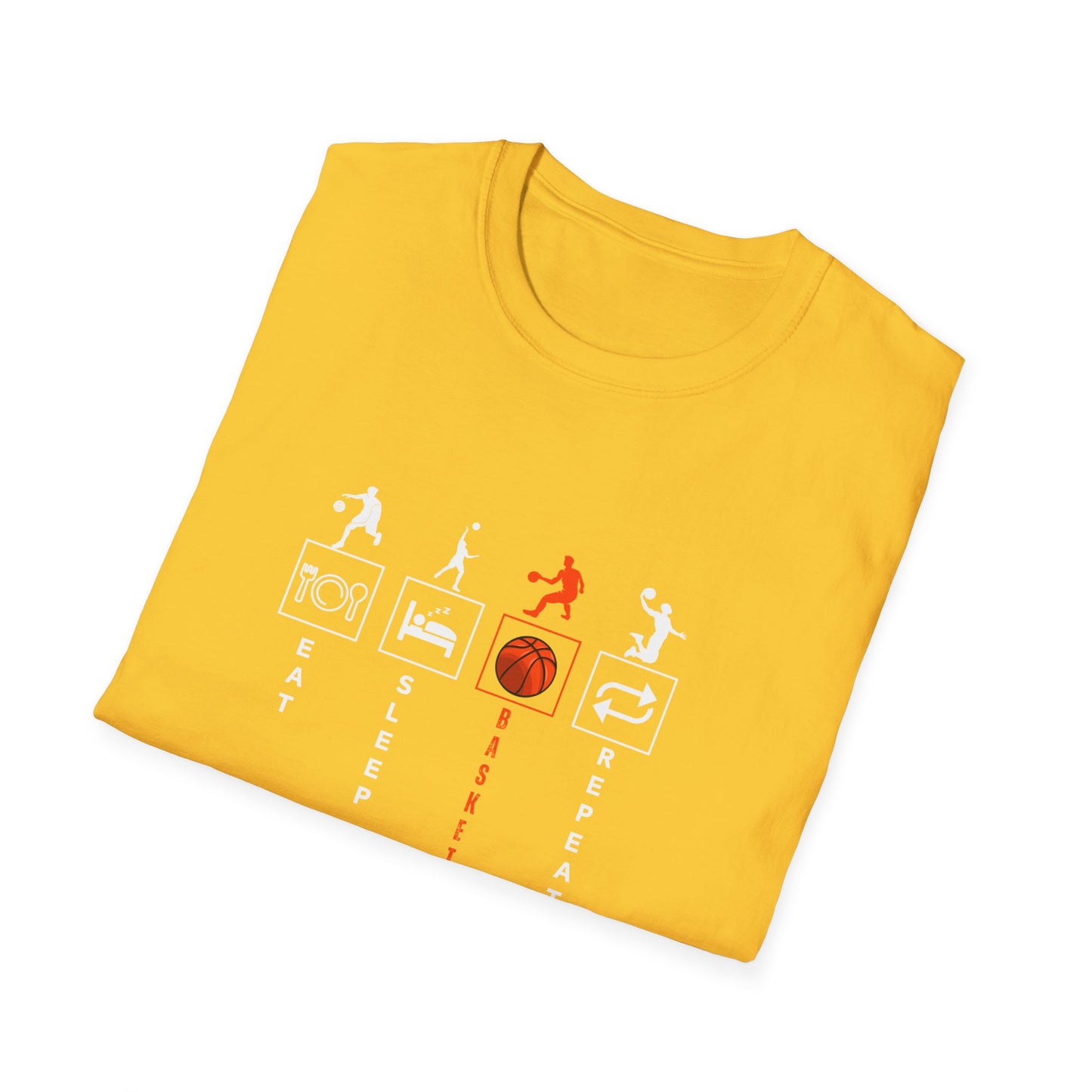 Basketball Life Unisex T-Shirt - Eat, Sleep, Basketball, Repeat