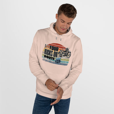 Retro Route 66 Motorcycle Hoodie Sweatshirt - Get your kicks on route 66