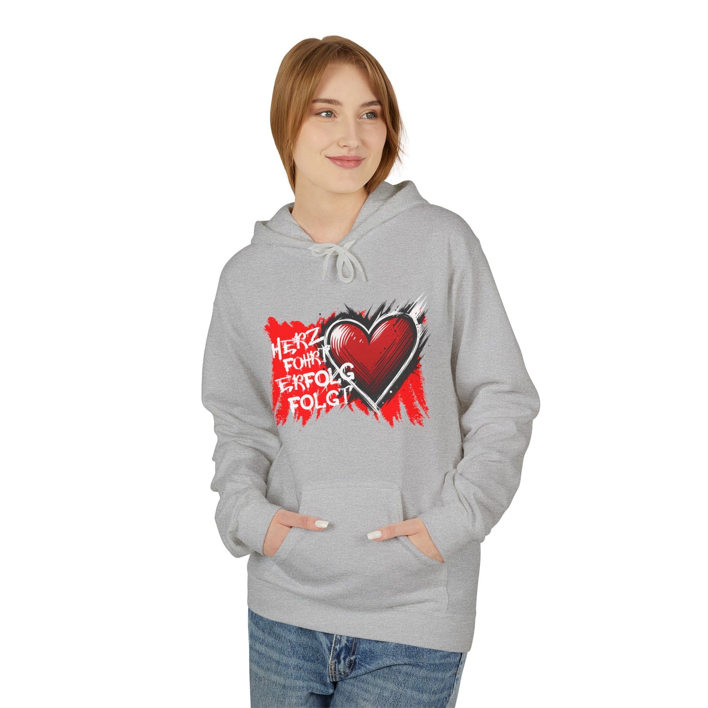 Herz führt Erfolg folgt Hoodie