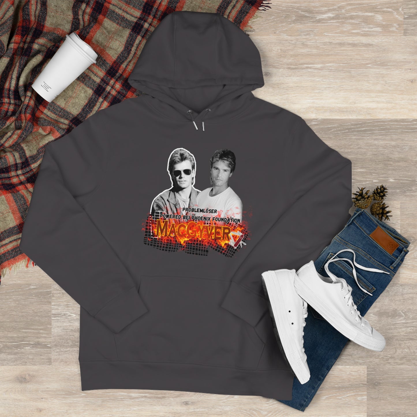 Retro MacGyver King Hooded Sweatshirt - Classic 80s Style