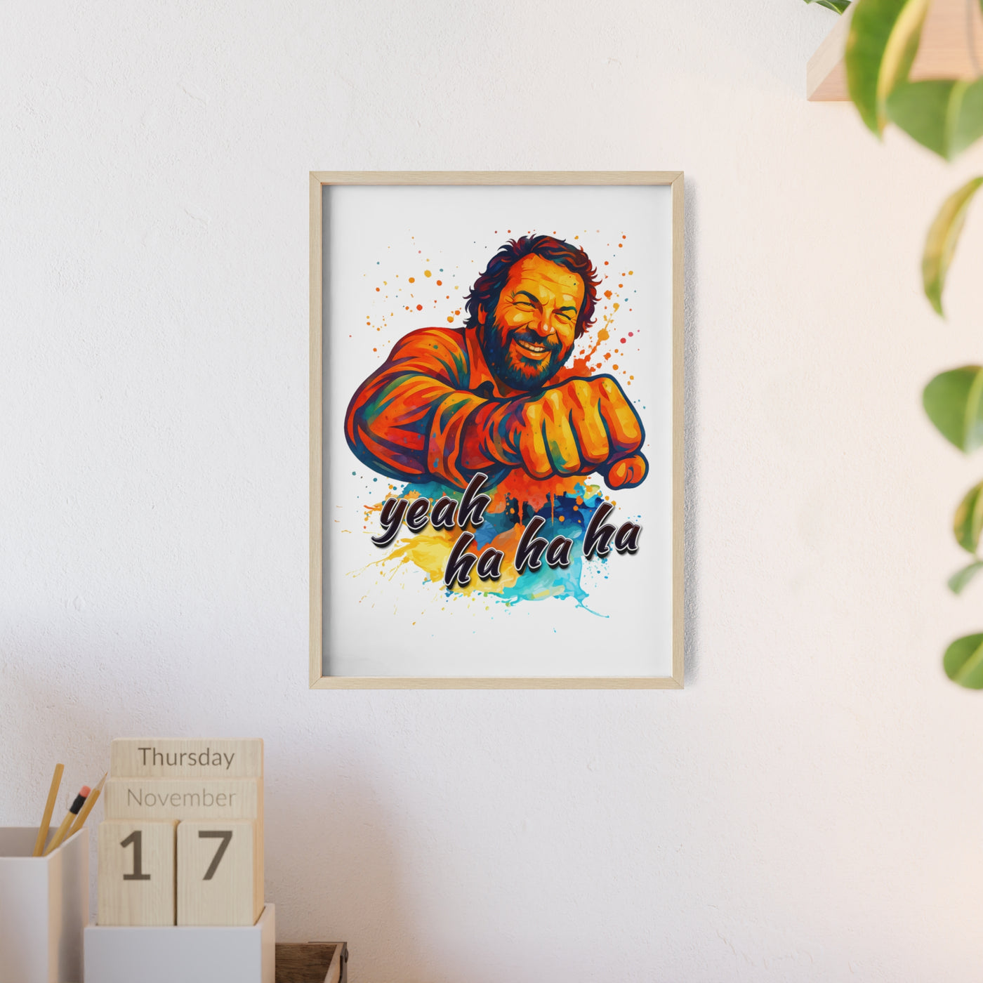 Funny Motivational Poster with Bud Spencer – 'Yeah Ha Ha Ha' 