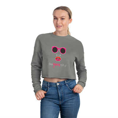 Chic Cropped Sweatshirt - Be You, Be Beautiful, Trendy Apparel, Gifts for Her, Casual Style, Fashion Statement