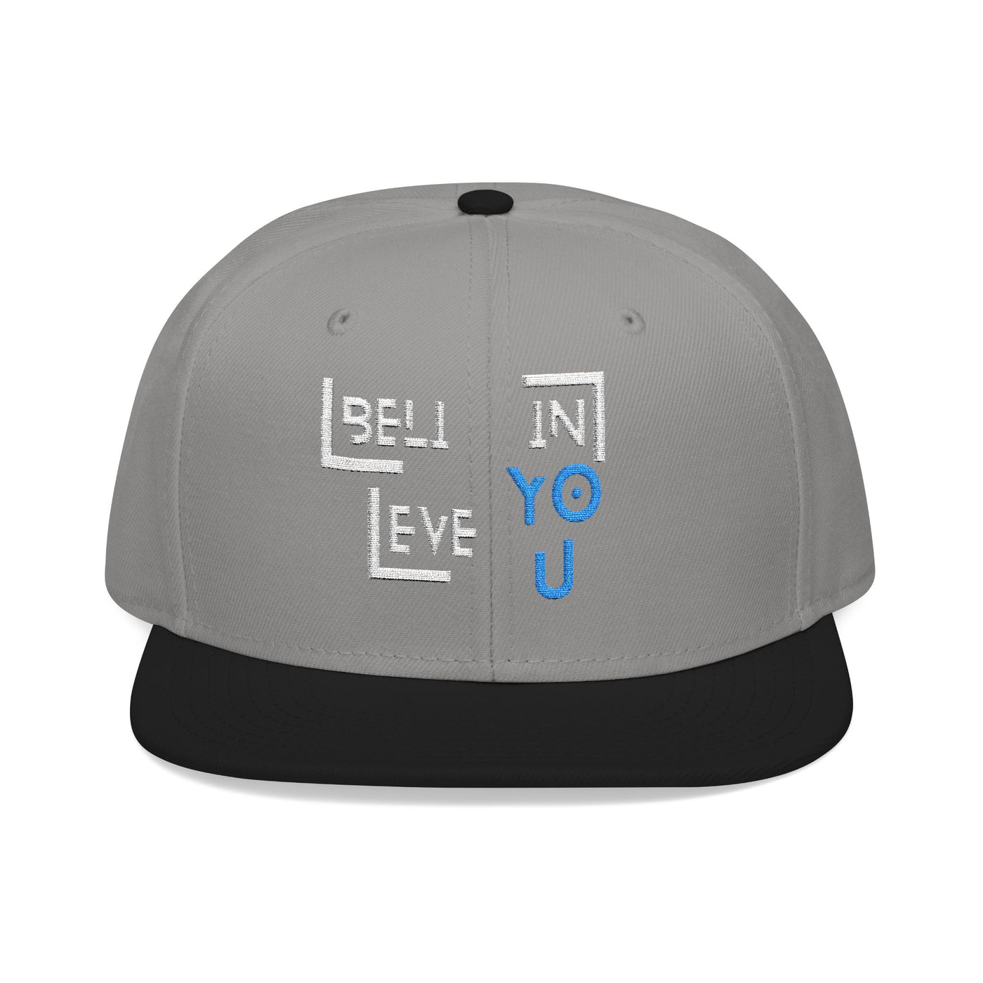 Motivational Snapback Hat - "Believe in You" Embroidery 