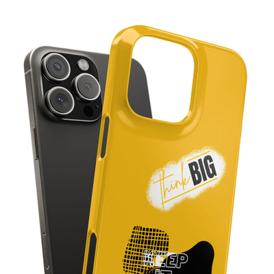Handyhülle gelbe - Yellow Snap Case - 'Think BIG' for Motivated Individuals