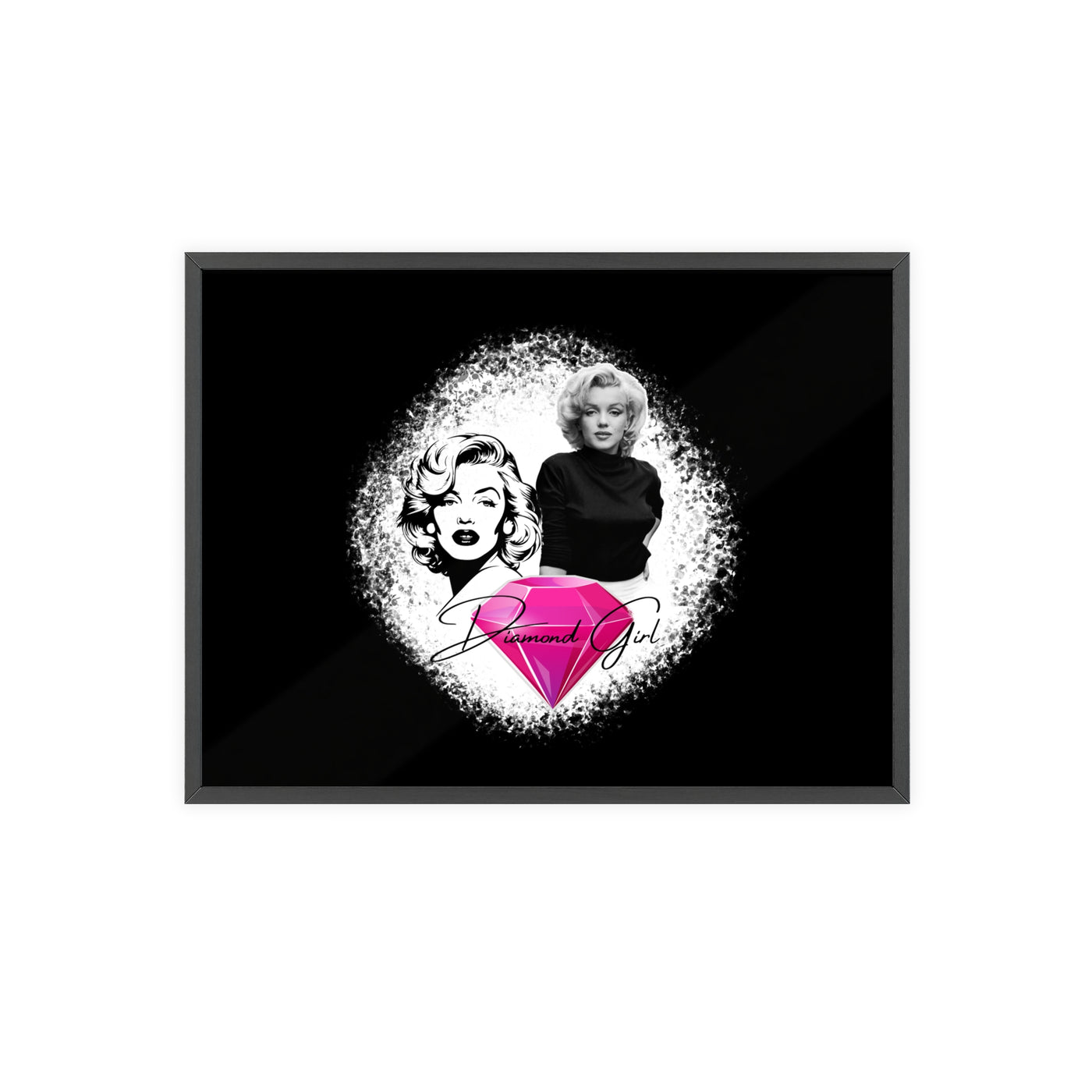 Vintage Marilyn Monroe Poster with Wooden Frame