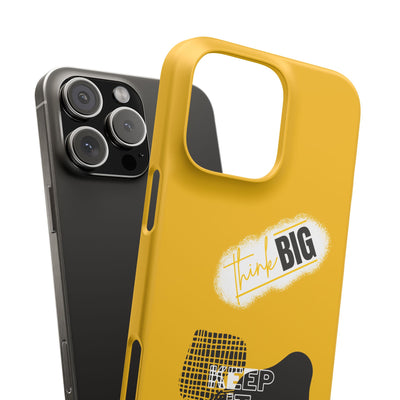 Handyhülle gelbe - Yellow Snap Case - 'Think BIG' for Motivated Individuals