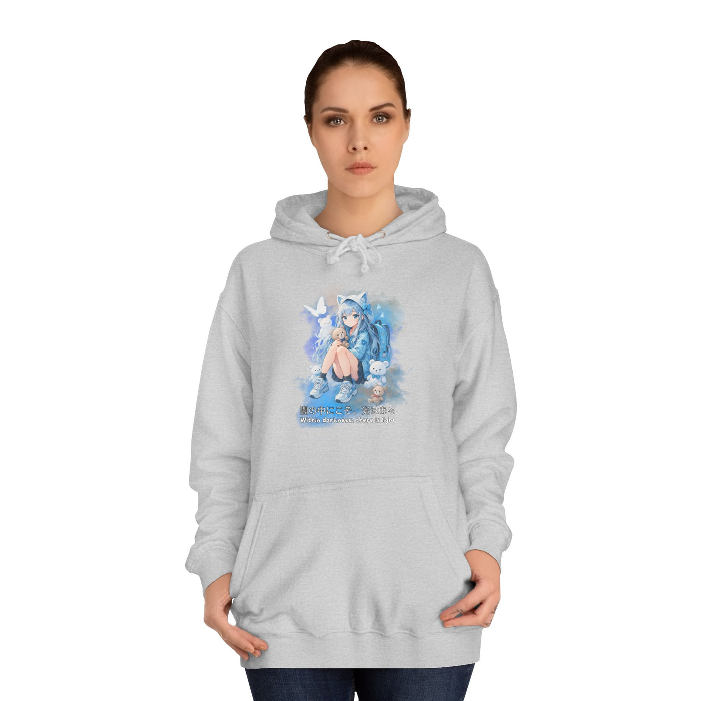 Hoodie, Anime Sweatshirt "Within darkness there is a light"