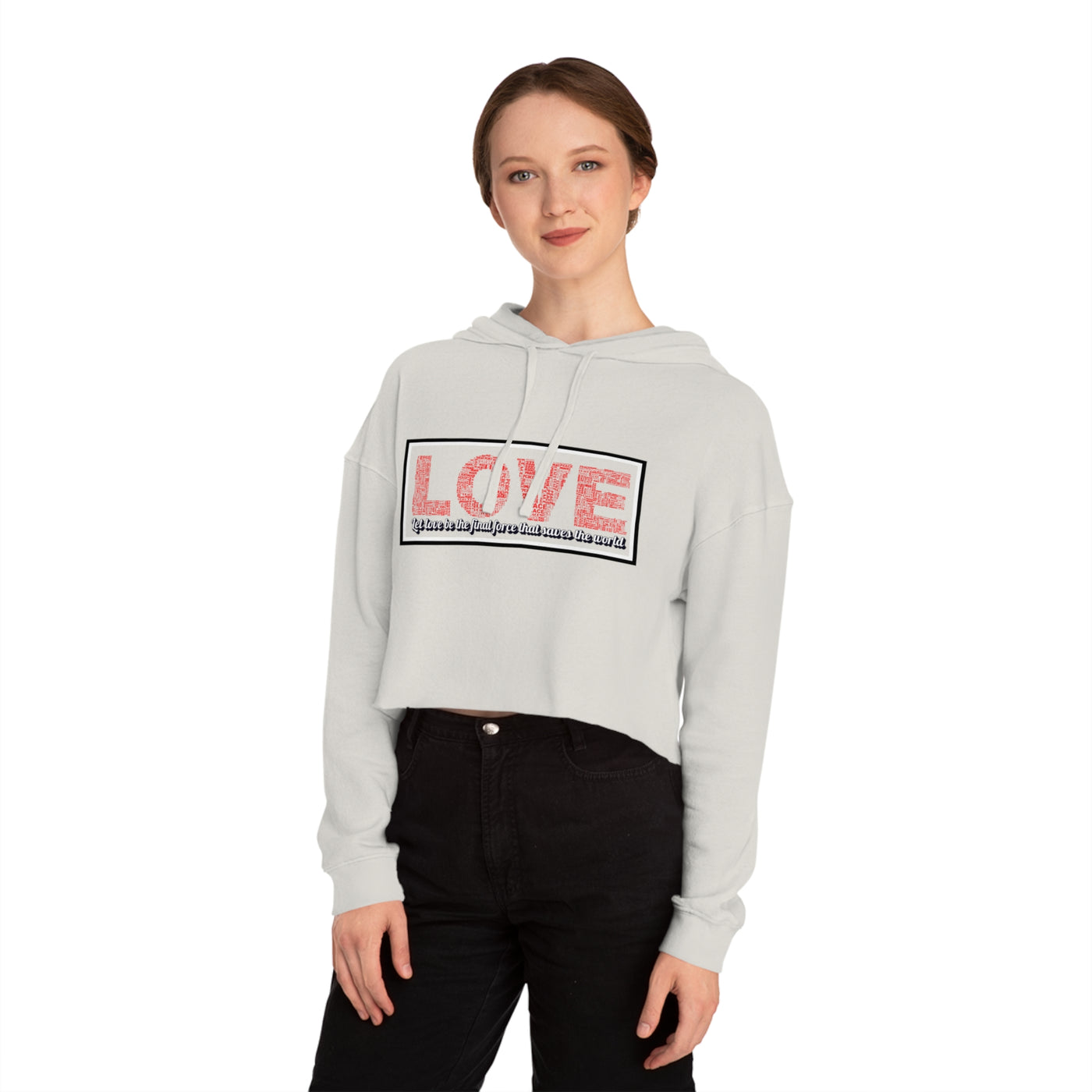 Love Crop Hoodie - Stylish & Cozy Streetwear for Casual Outings