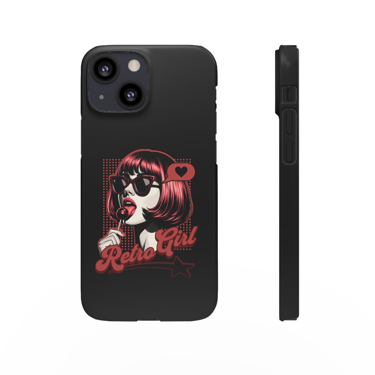 Retro Girl Snap Case Handyhülle