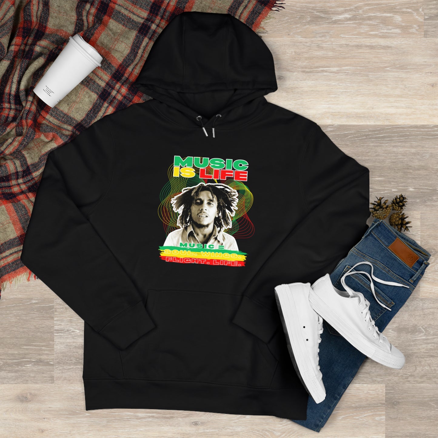 Music Is Life King Hooded Sweatshirt | Perfect for music lovers