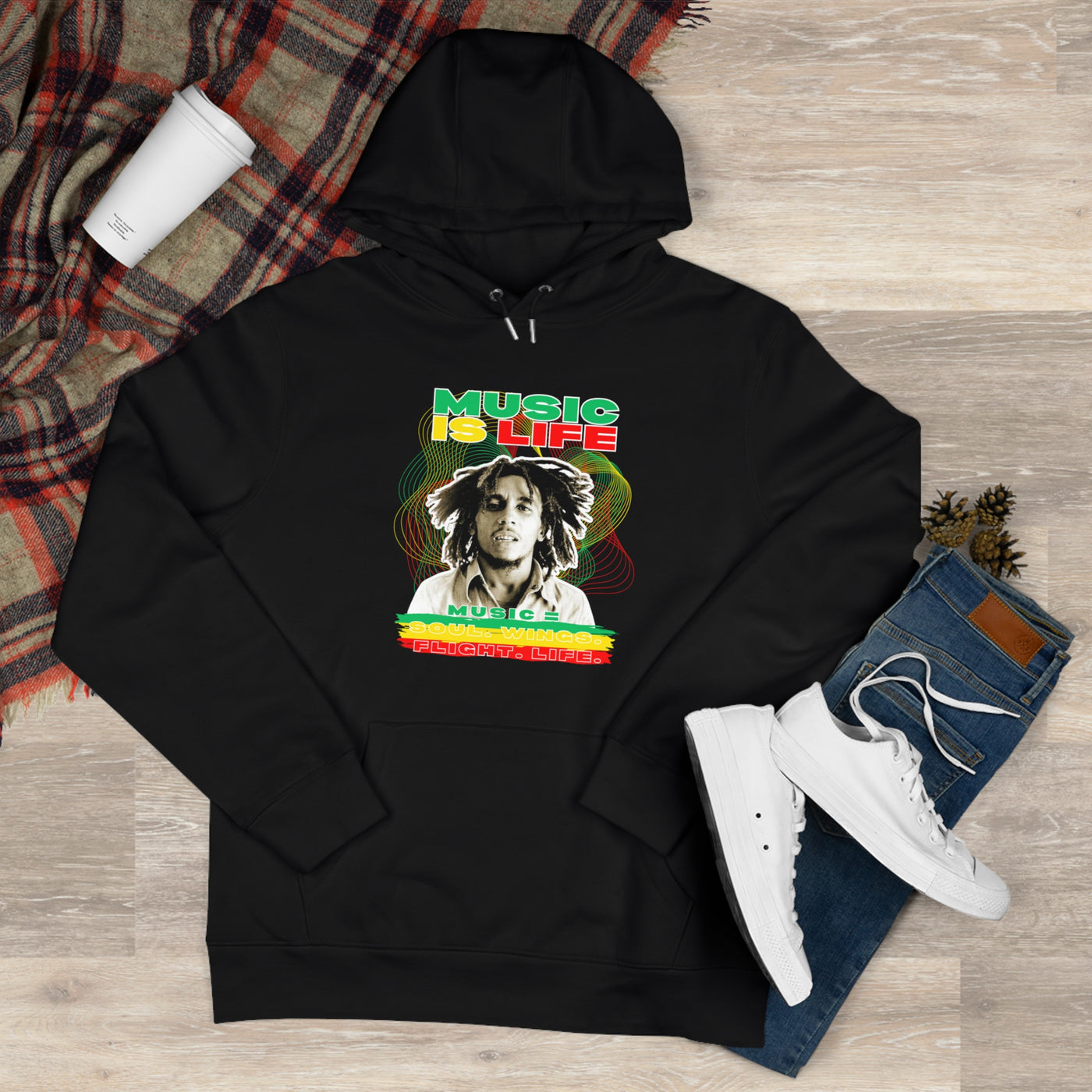Music Is Life King Hooded Sweatshirt | Perfect for Music Lovers