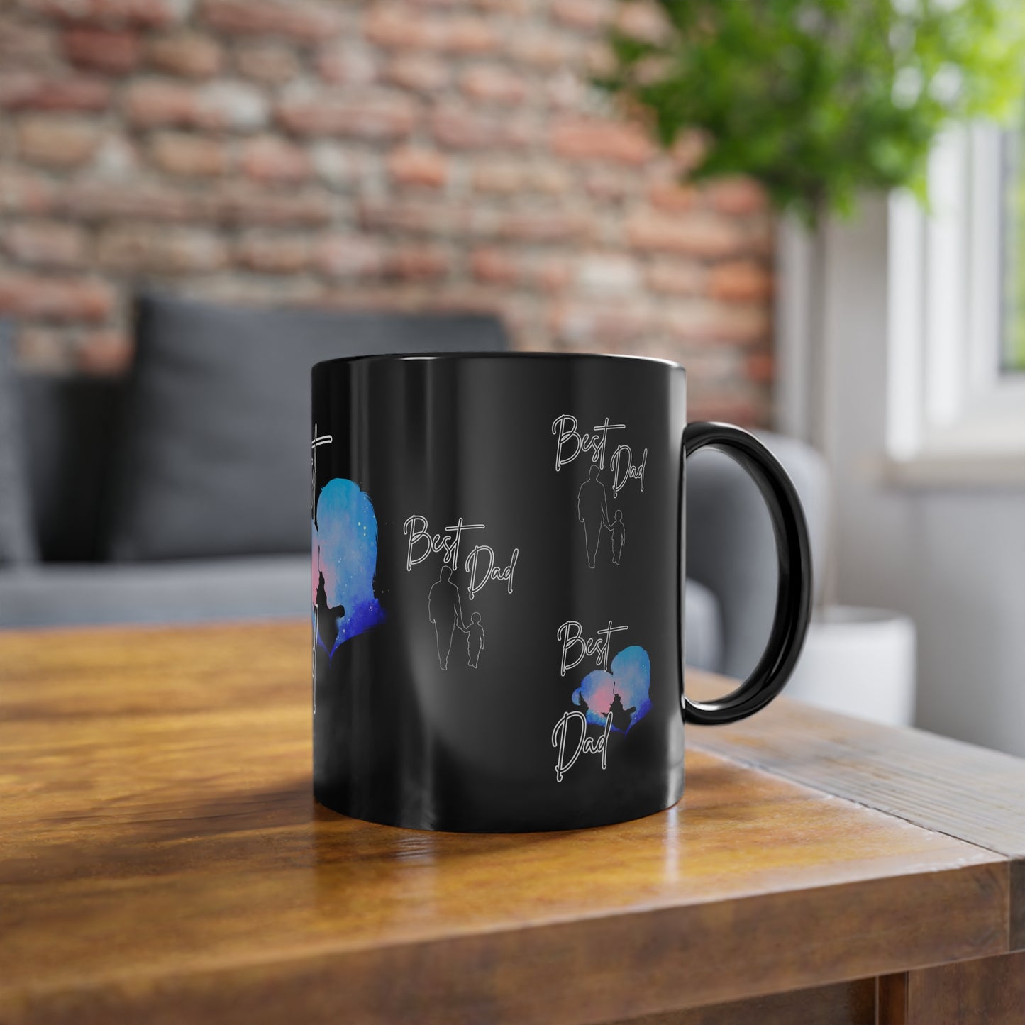 Best Dad Tasse black Coffee Mug  Cup Tasse fürs Herz