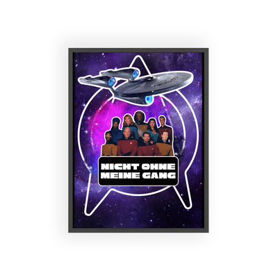 Starship Adventure Poster with Wooden Frame | Sci-Fi Wall Art, Geek Decor,