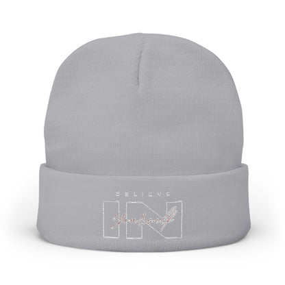 Knit Beanie  Mütze Believe in yourself