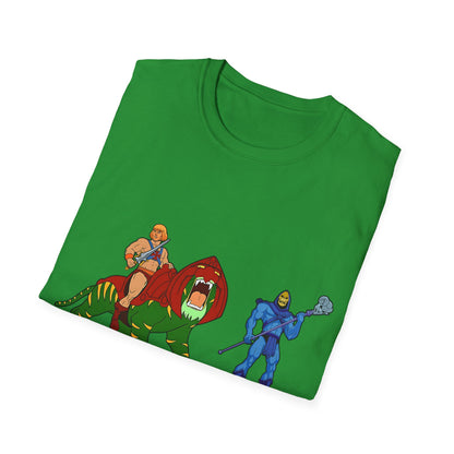 He-Man Retro Graphic Tee, Unisex Softstyle Shirt for Fans, Vintage Cartoon Apparel, Gift for Geeks, Nostalgic T-Shirt