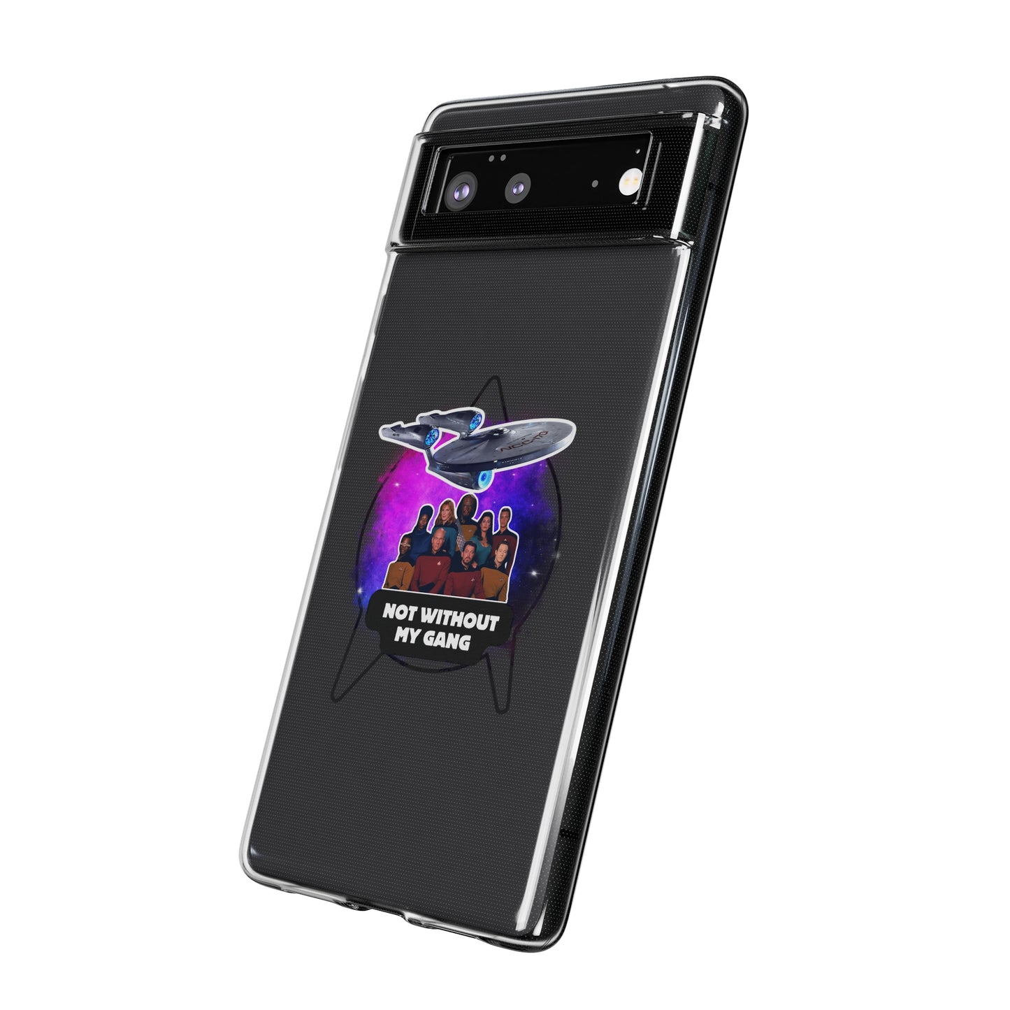 Galaxy-Inspired Soft Phone Case - Not Without My Gang, Star Trek Lovers Handyhülle