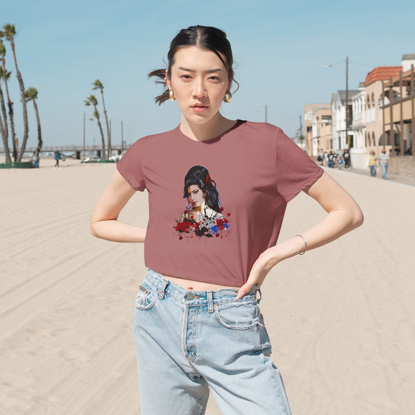 Vintage Graphic Crop Tee - Amy Winehouse Design