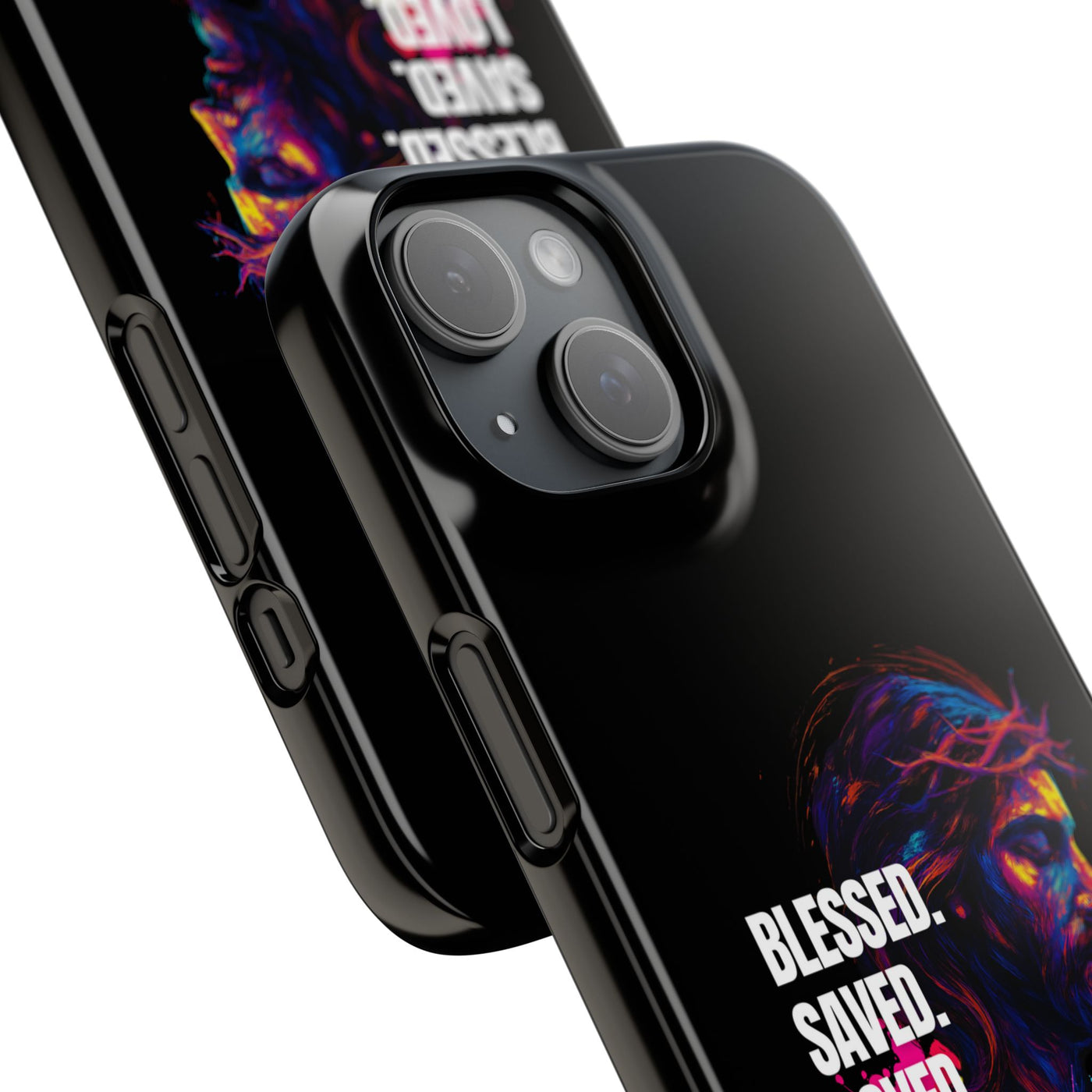 Blessed Saved loved - Snap Case - Jesus