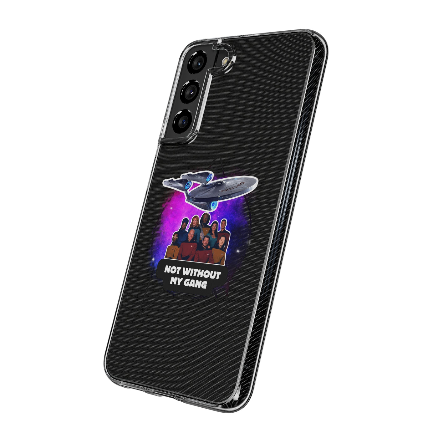 Galaxy-Inspired Soft Phone Case - Not Without My Gang, Star Trek Lovers Handyhülle
