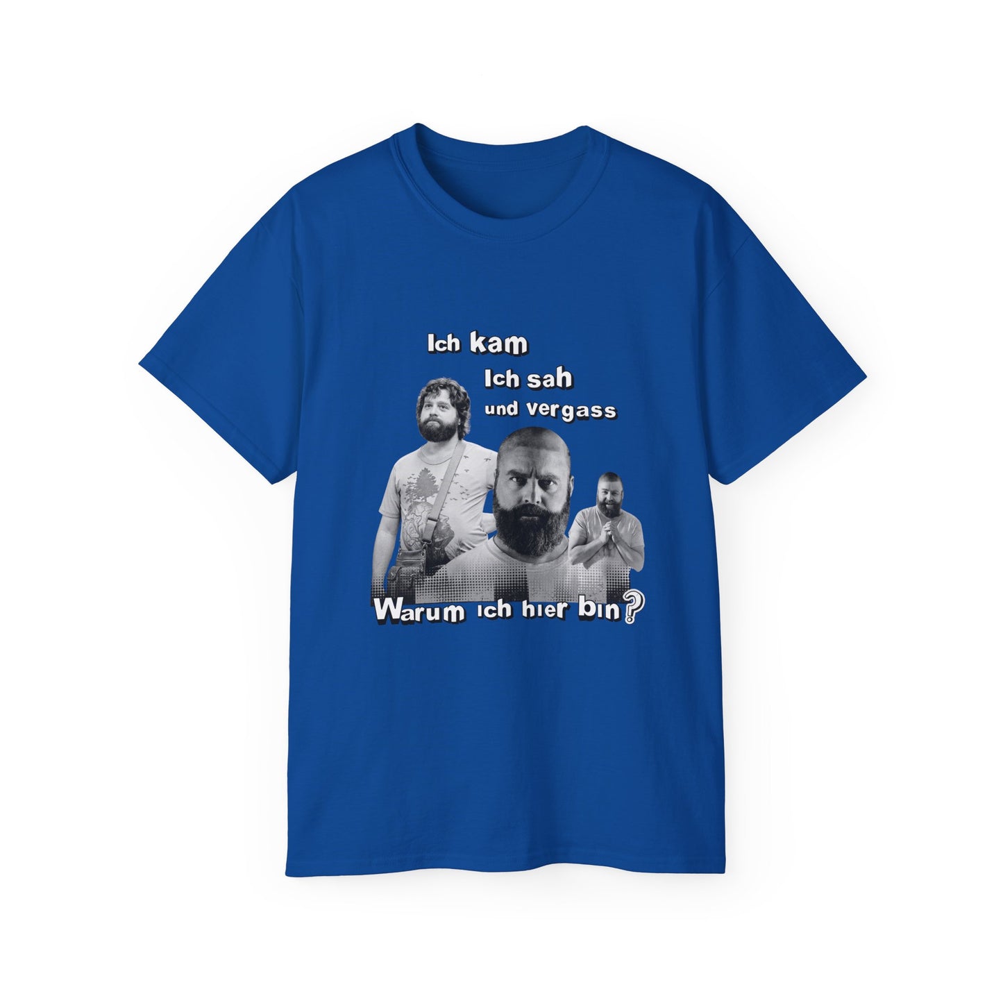 T ShirtUnisex Witz  Alan Garner– Ich kam ich sah und vergaß - Warum ich hier bin!