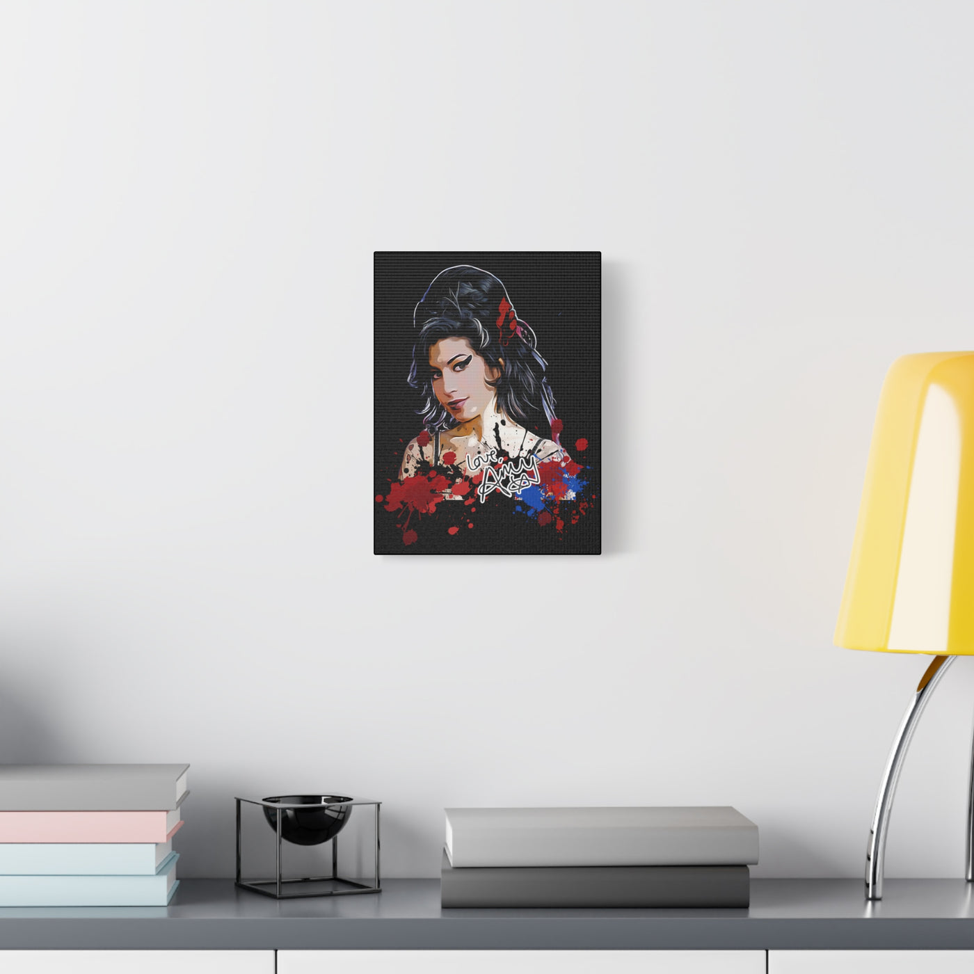 Amy Winehouse Art Canvas - Stretched Wall Decor with Signature
