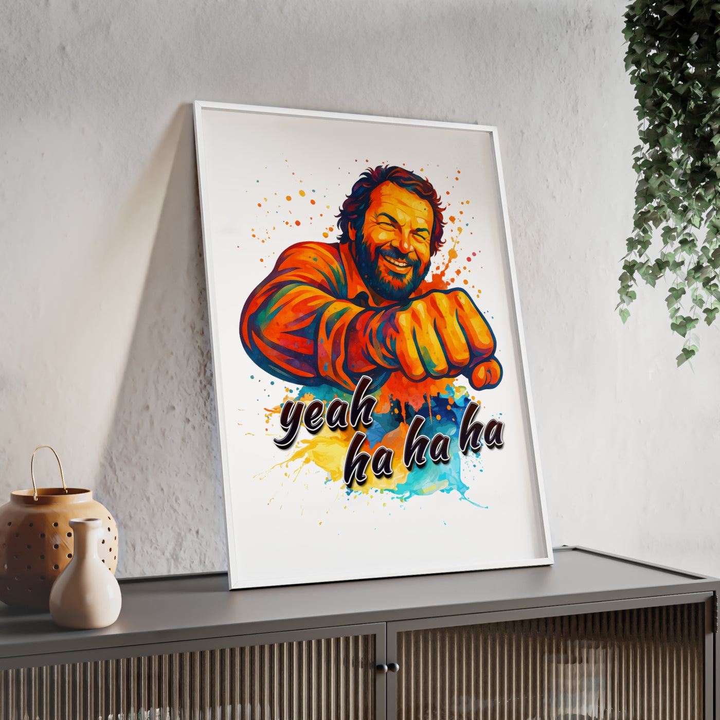 Funny Motivational Poster with Bud Spencer – 'Yeah Ha Ha Ha' 