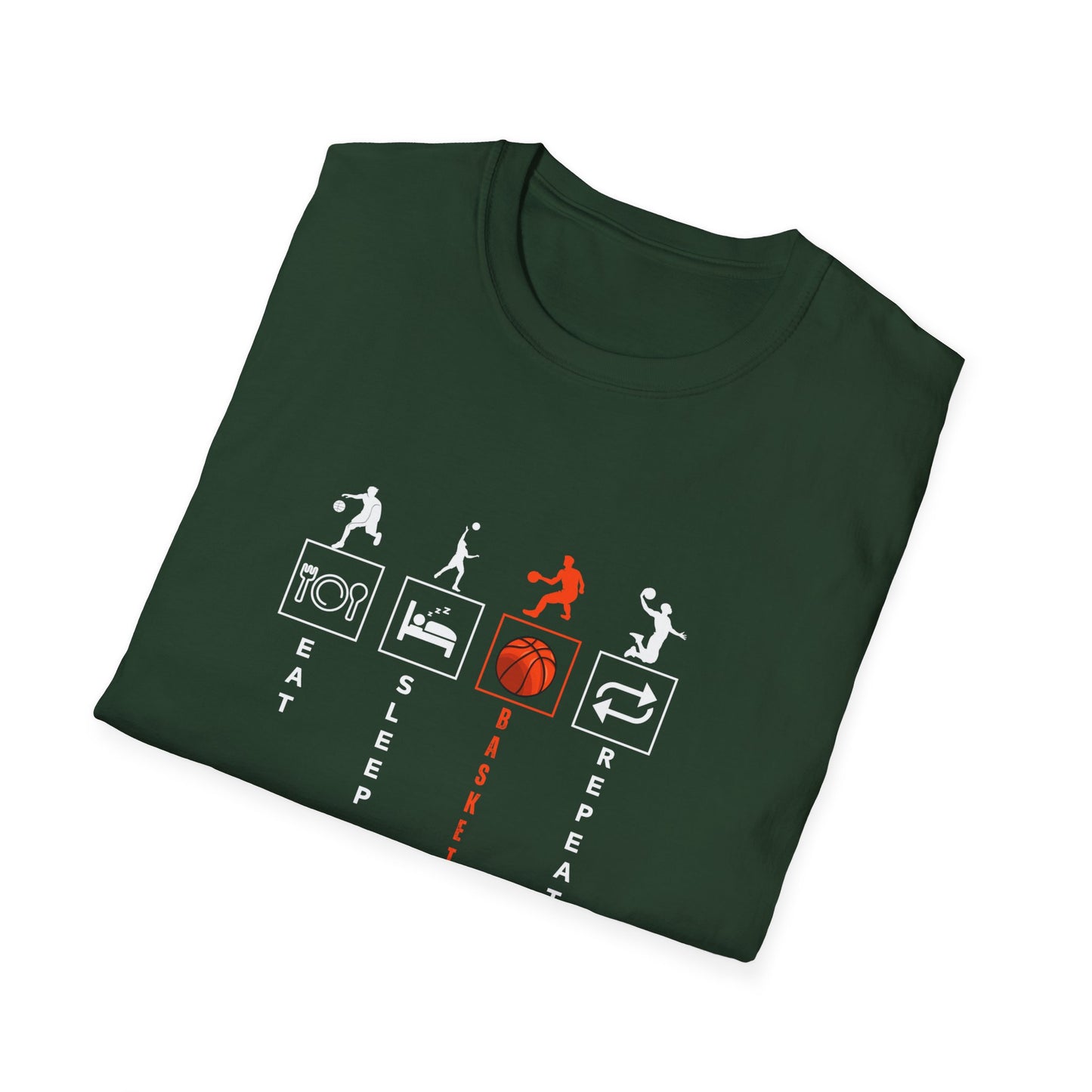 Basketball Life Unisex T-Shirt - Eat, Sleep, Basketball, Repeat