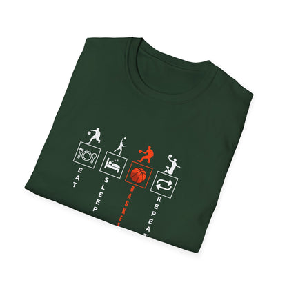Basketball Life Unisex T-Shirt - Eat, Sleep, Basketball, Repeat