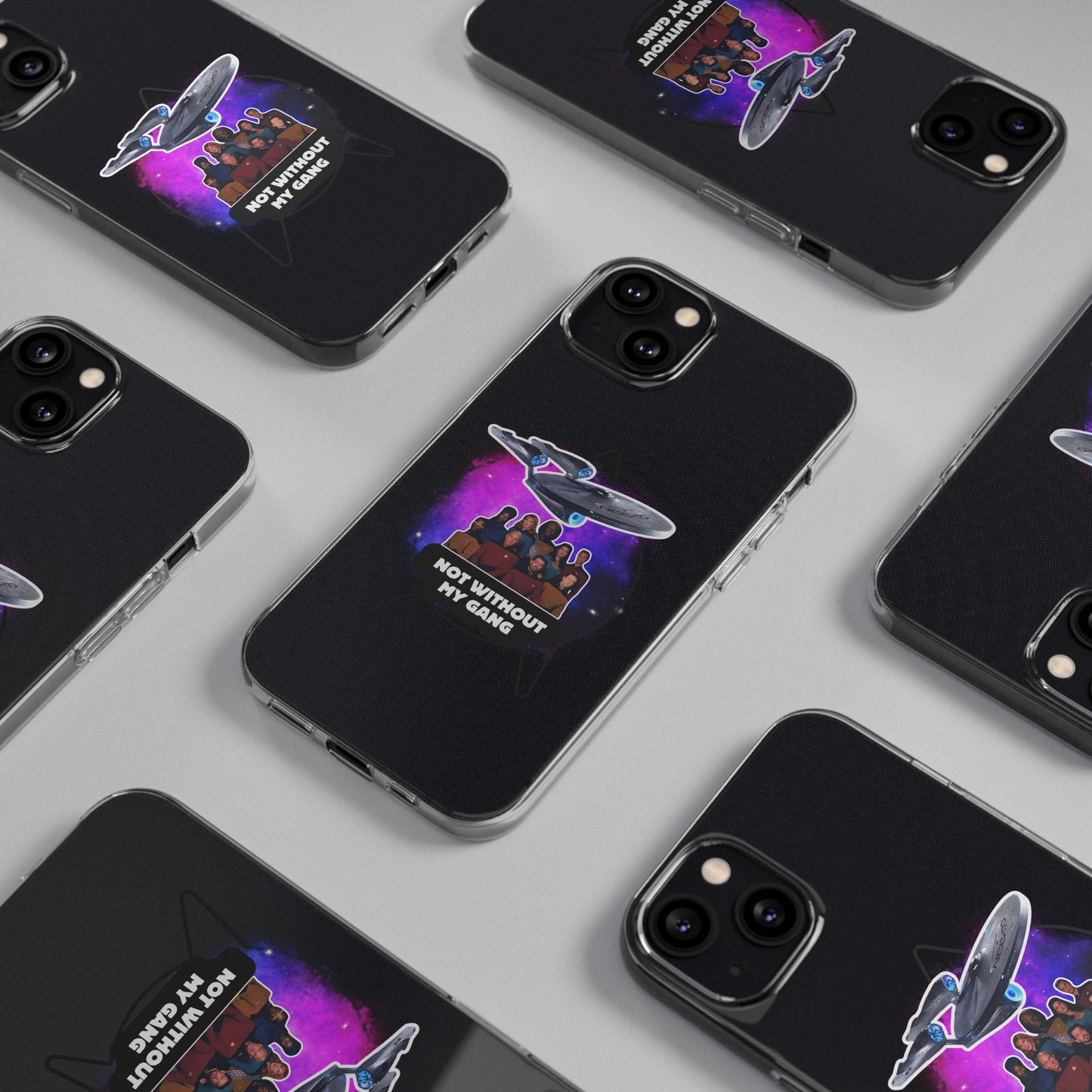 Galaxy-Inspired Soft Phone Case - Not Without My Gang, Star Trek Lovers Handyhülle