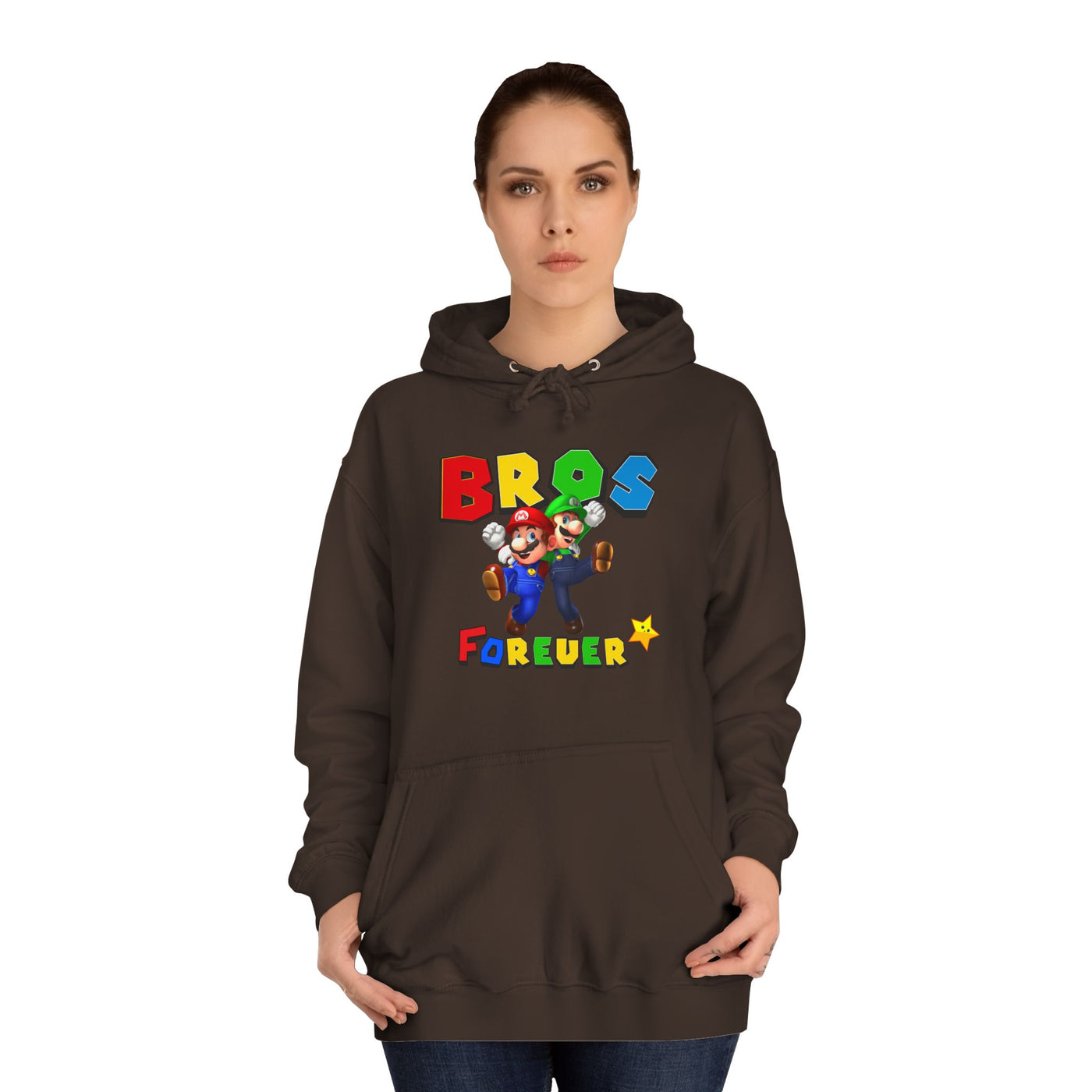 Super Bros College Hoodie, Unisex Gaming Hoodie