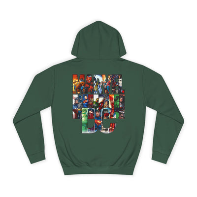 Superhero Graphic Hoodie, Unisex College Sweatshirt, Marvel DC Fans Apparel, Comic Book Lover Gift, Fun Cosplay Outfit