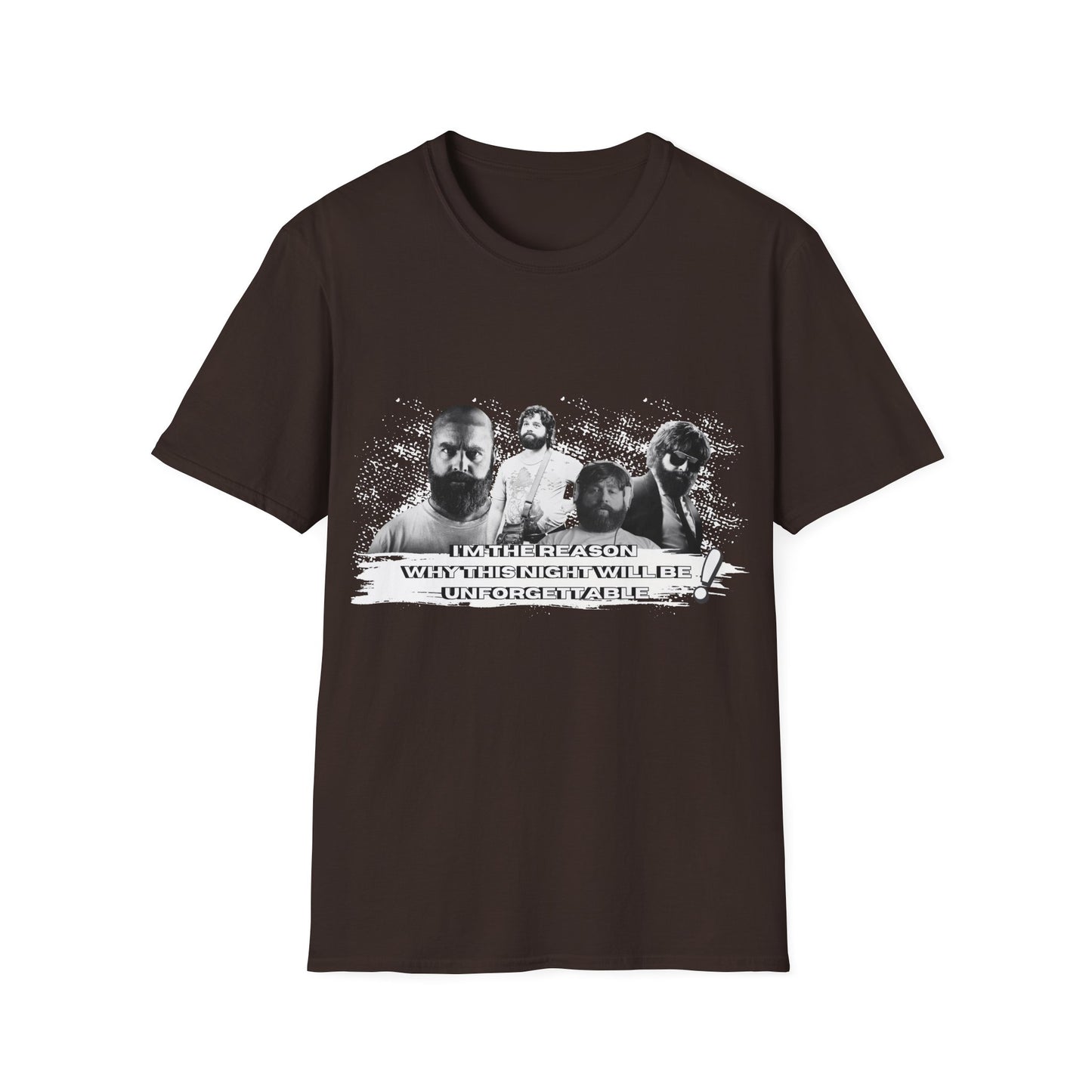 I am the reason why this night...Retro Graphic Unisex Softstyle T-Shirt - Hangover Alan