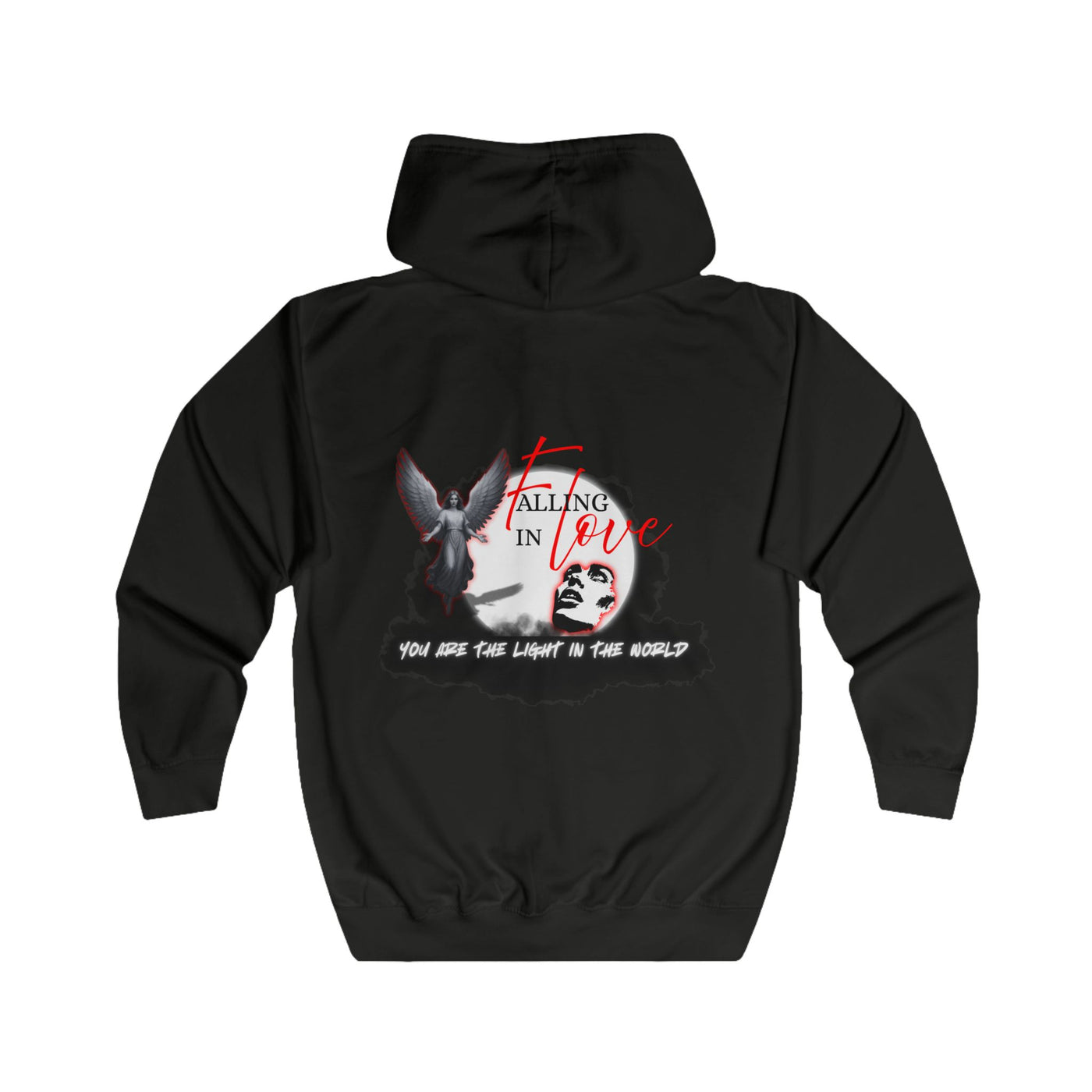 Falling in Love Hoodie, Inspirational Zip-Up, Unisex Sweatshirt