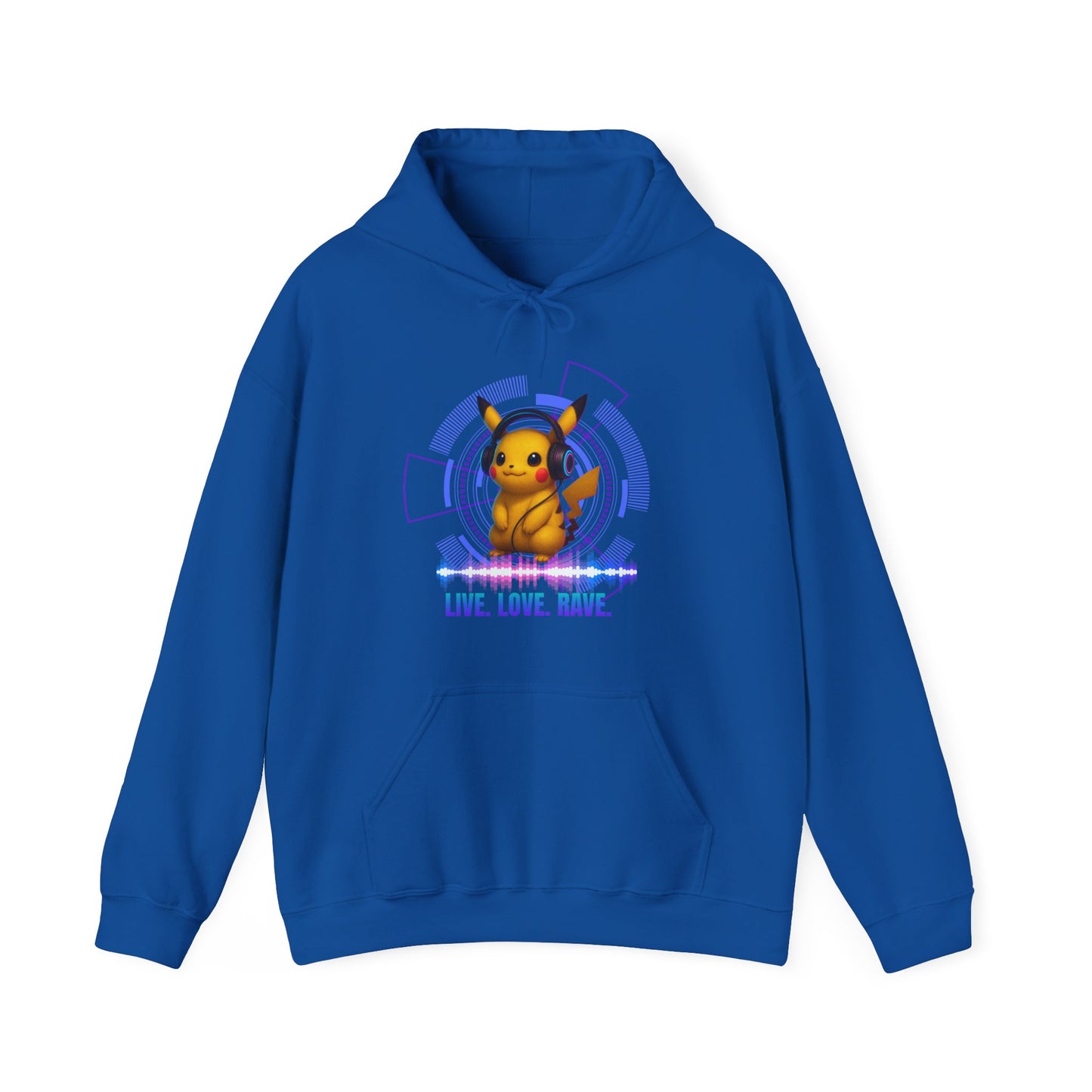 Rave Hoddie, Live Love Rave - Techno - Pokemon
