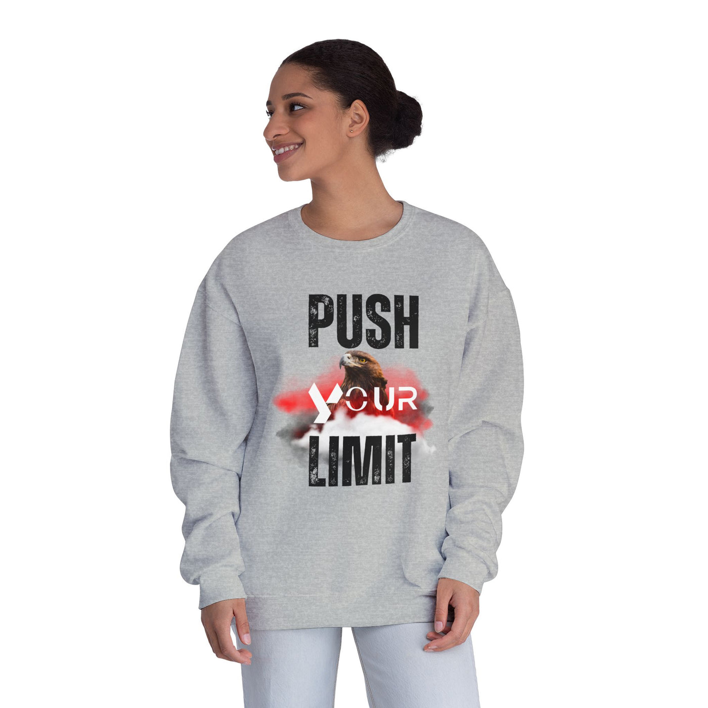 Motivational Crewneck Sweatshirt - "Push Your Limit" 