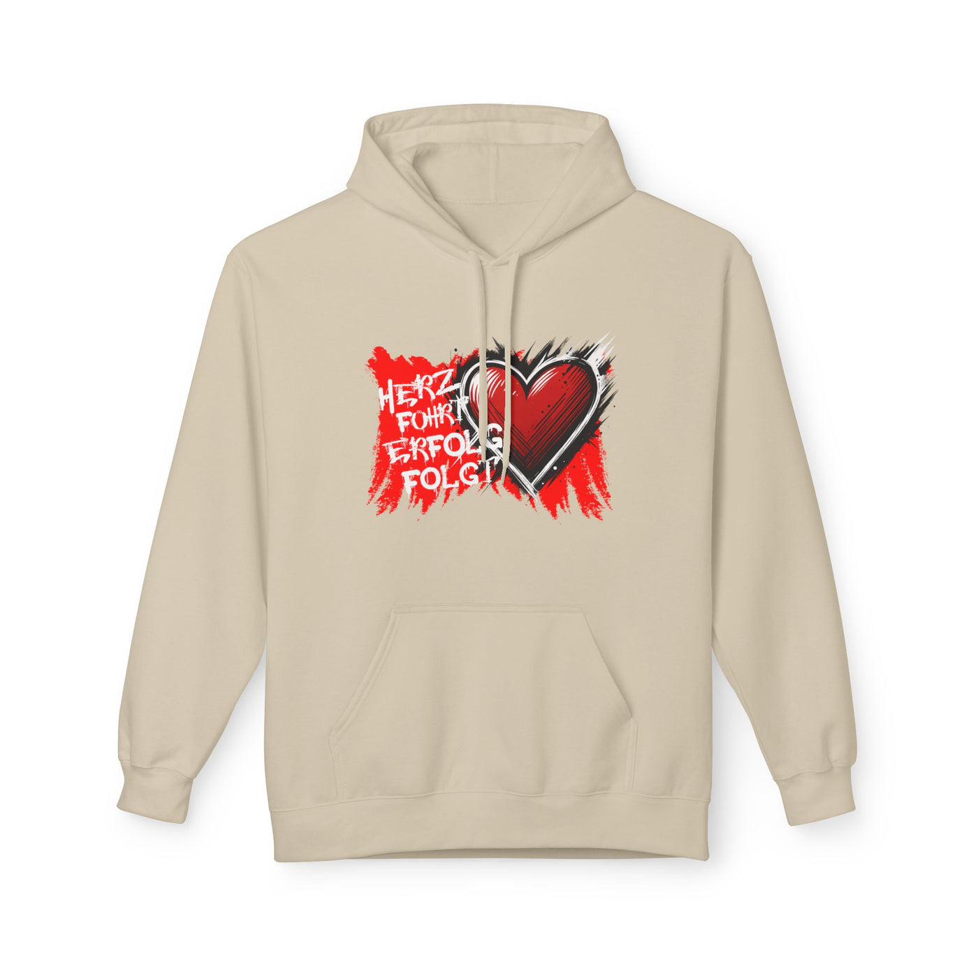 Herz führt Erfolg folgt Hoodie