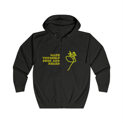 Full Zip Hoodie - Make yourself seen and heard